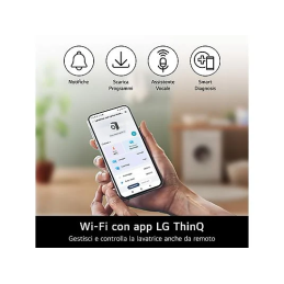 Lavatrici - Lavatrice smart LG F4NX1008NWK 8kg, Classe A, 1400 giri, 6 Motion, Allergy Care, Bianca