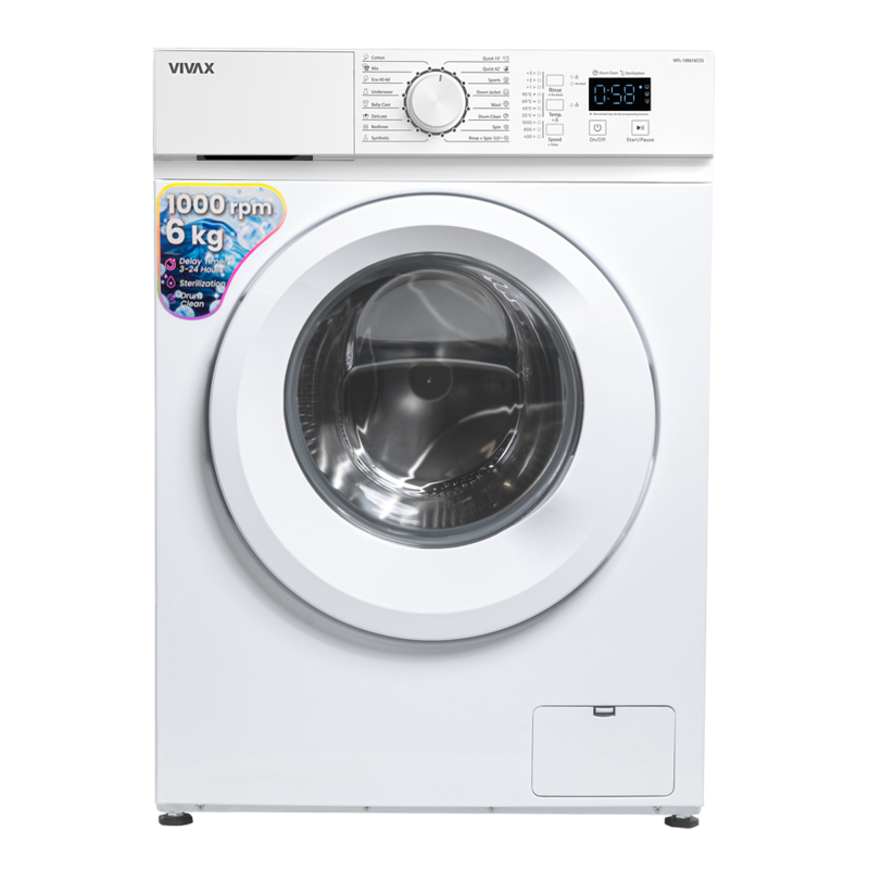 Lavatrici - Lavatrice VIVAX 6kg WFL-100616CDS 1000 giri colore bianco display LED