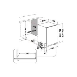 Home - Lavastoviglie da incasso Hotpoint Ariston: 14 coperi, colore nero, - H2I HD526 A