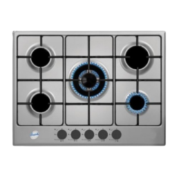 Piano Cottura - Piano cottura DUCATI SDPC75F gas da 75 cm - 5 Fuochi - Griglie Smaltate - Larghezza 75 cm