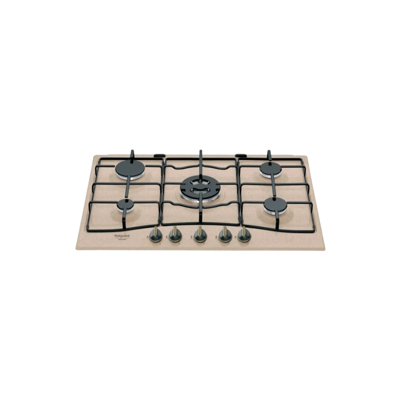 Piano Cottura - Piano cottura Hotpoint PCN750T(AV)R/HA Avena Da incasso 75 cm Gas 5 Fornello(i)