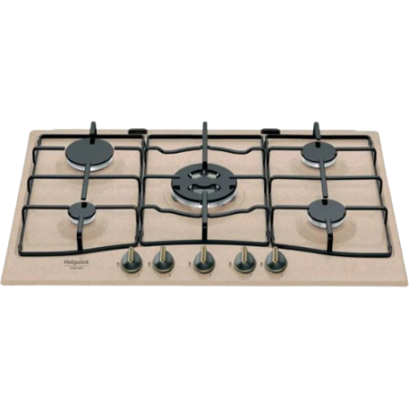 Piano Cottura - Piano cottura Hotpoint PCN750T(AV)R/HA Avena Da incasso 75 cm Gas 5 Fornello(i)