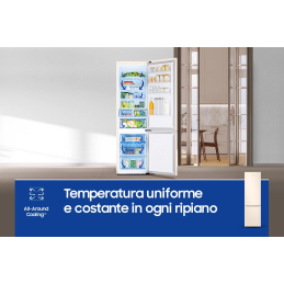 Frigoriferi - Frigorifero SAMSUNG RB38C603DEL Combinato EcoFlex AI Libera installazione con congelatore Wifi 2m 390 L Classe D
