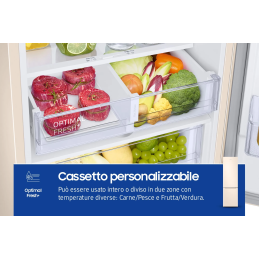 Frigoriferi - Frigorifero SAMSUNG RB38C603DEL Combinato EcoFlex AI Libera installazione con congelatore Wifi 2m 390 L Classe D