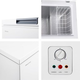 Congelatori - Congelatore MCF95E a Pozzetto 95 L di capacità, Silenzioso 40 dB, Bianco