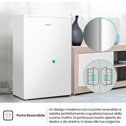 Congelatori - Congelatore Hisense MUZ4859E, Congelatore Verticale, Bianco, 61L [Classe di efficienza energetica E]