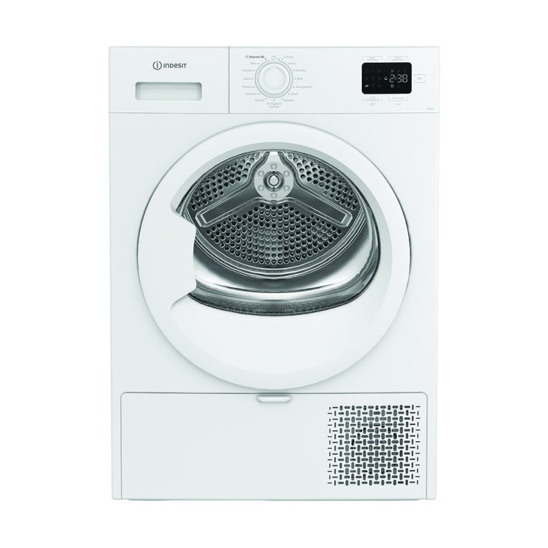 Asciugatrici - Asciugatrice Indesit CYD103DWWIT, Capacità 10kg, classe D, colore White, Dispay digitale