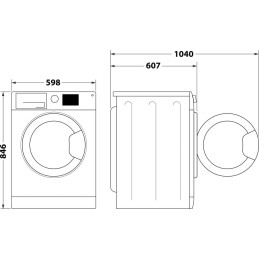 Asciugatrici - Asciugatrice Indesit CYD103DWWIT, Capacità 10kg, classe D, colore White, Dispay digitale