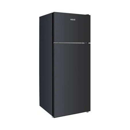 Frigoriferi - Akai Frigorifero Doppia Porta 218 Litri Classe E Raffreddamento Statico colore Nero - GLASS242KB-L