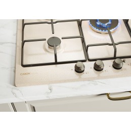 Piano Cottura - Piano cottura Candy Classic CHW7AV4WGT Avena Da incasso 75 cm Gas 5 Fornello(i)